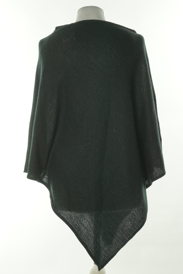 Ponczo sweterkowe czarne - BRAK METKI Z NAZWĄ PRODUCENTA zdjęcie 2