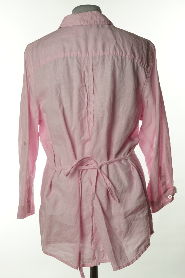 Koszula różowa lniana - MAINE zdjęcie 2