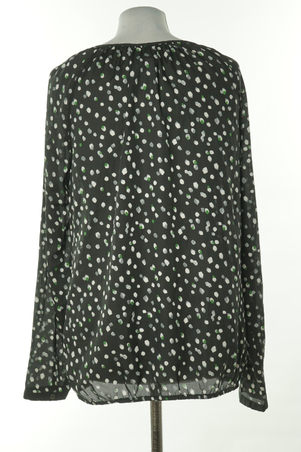 Bluzka czarna w białe ciapki - ESPRIT zdjęcie 2