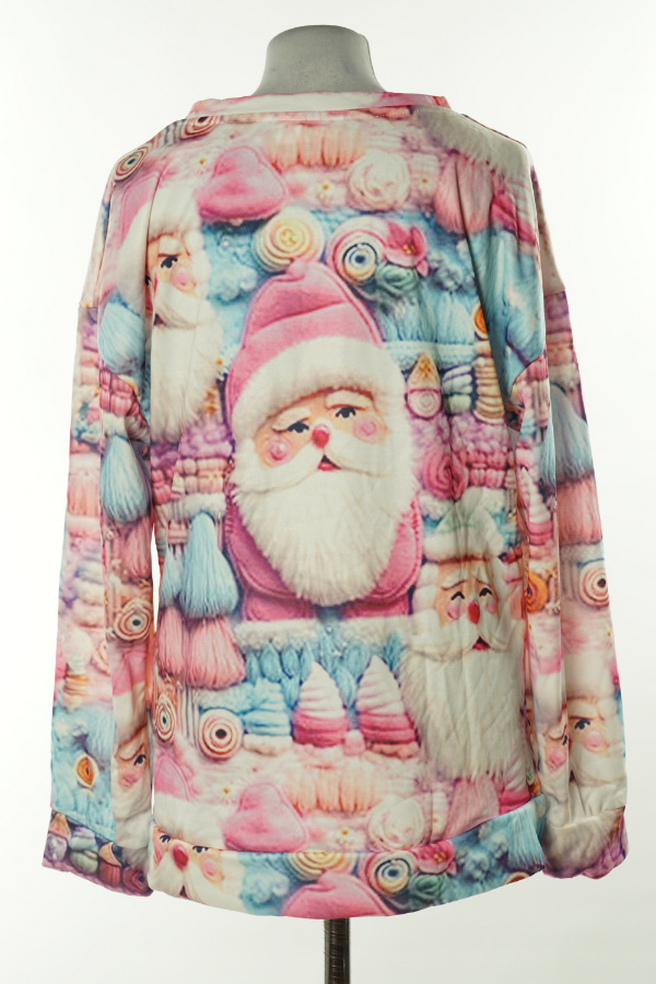 Bluza kolorowa w Mikołaje - BRAK METKI Z NAZWĄ PRODUCENTA zdjęcie 2