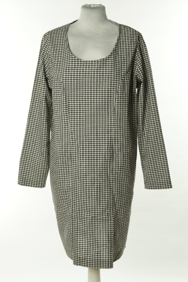 Sukienka biało-czarna w kratkę - BRAK METKI Z NAZWĄ PRODUCENTA zdjęcie 1