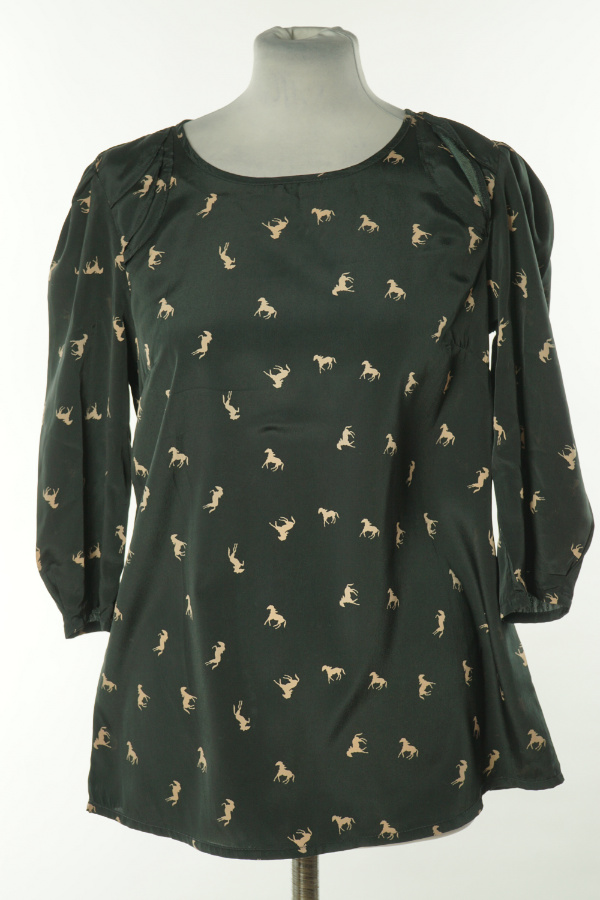 Bluzka czarna w konie - OASIS zdjęcie 1