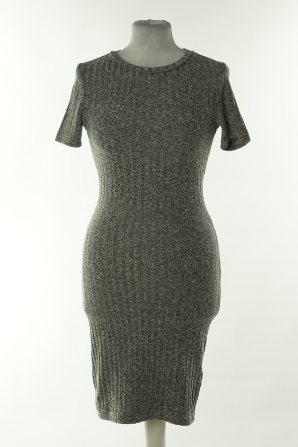 Sukienka szara prążkowana, H&M - H&M zdjęcie 1