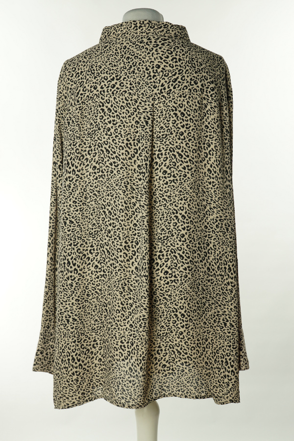 Koszula beżowa w czarne cętki - BRAK METKI Z NAZWĄ PRODUCENTA zdjęcie 2