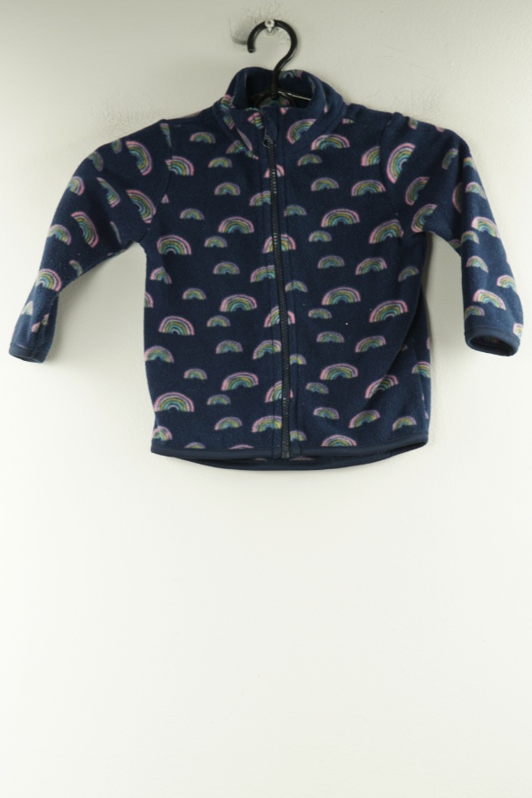 Bluza polar granatowa w tęcze - F&F zdjęcie 1