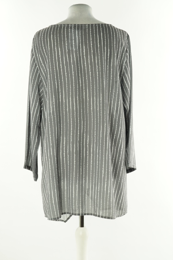 Tunika szara w białe paski - BRAK METKI Z NAZWĄ PRODUCENTA zdjęcie 2