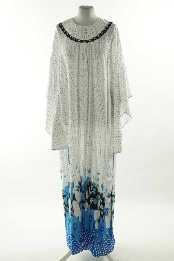 Sukienka biało-niebieska - CATTE STYLE zdjęcie 1