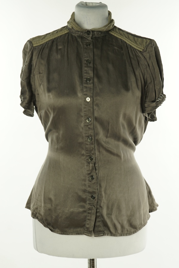 Koszula ciemnozielona z paskiem - BANDOLERA zdjęcie 1