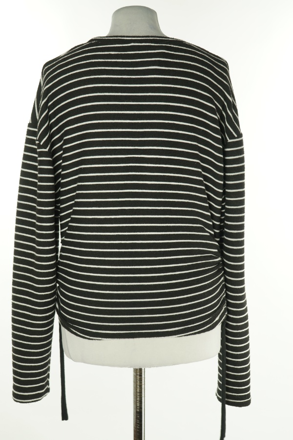 Bluzka czarna w białe paski, ZARA - ZARA zdjęcie 2
