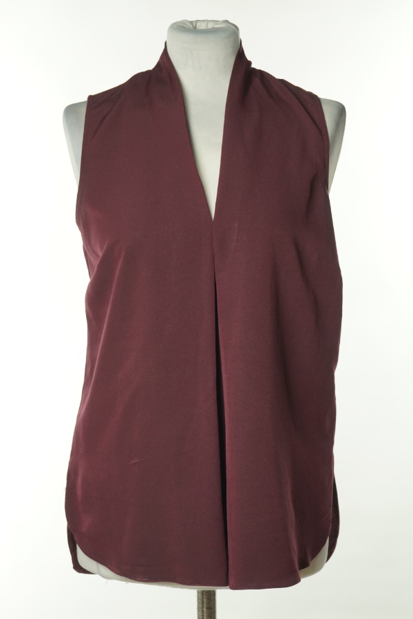 Bluzka bordowa z dekoldem V - LUXE zdjęcie 1