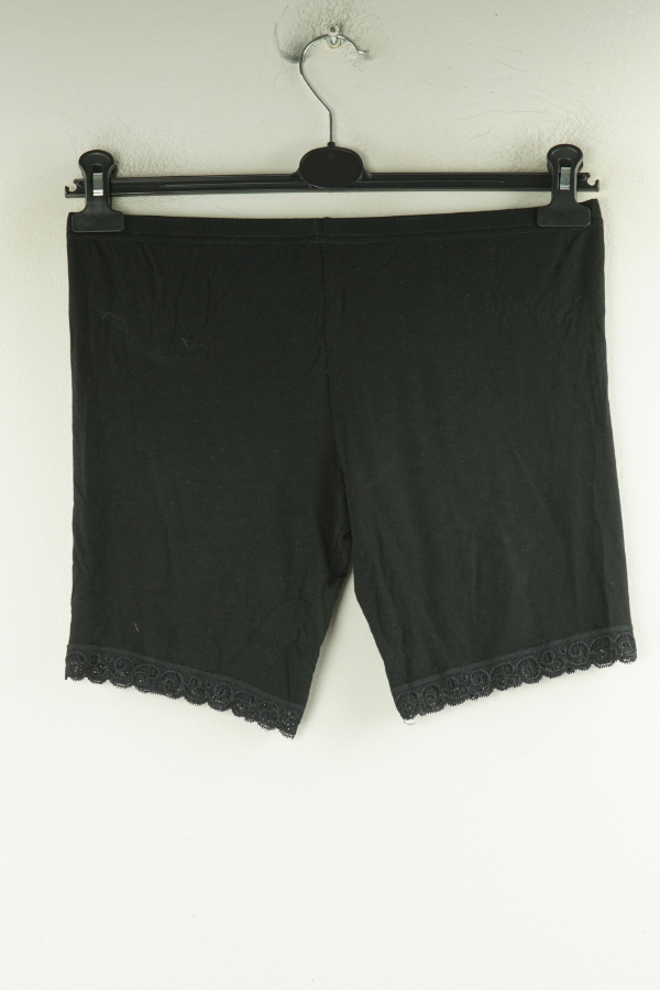 Krótkie spodenki czarne z koronką - BRAK METKI Z NAZWĄ PRODUCENTA zdjęcie 2