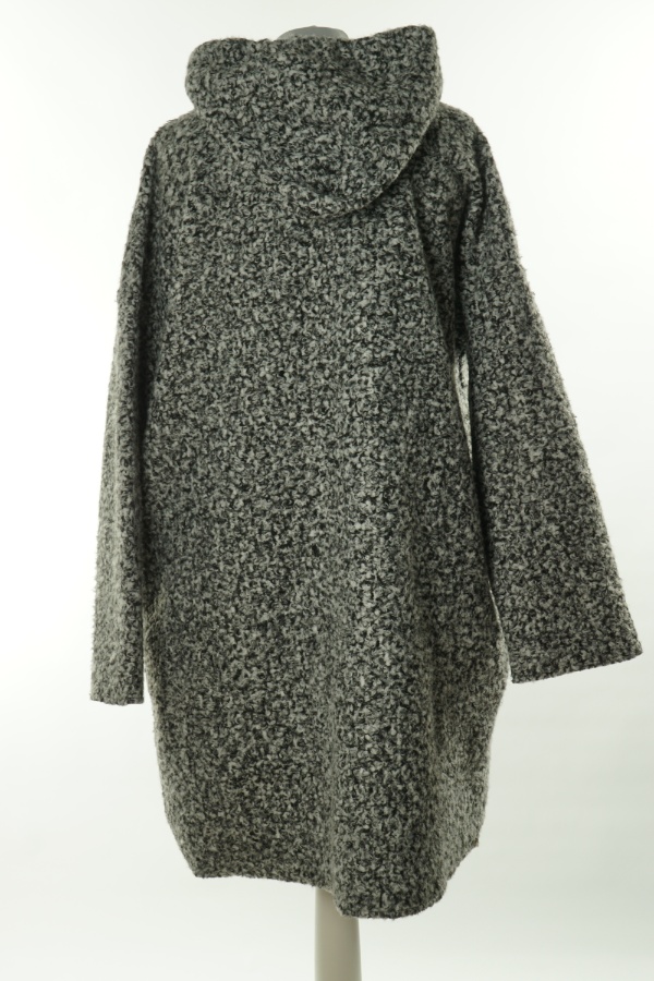 Płaszcz szary z kapturem cienki - BELOVED zdjęcie 2
