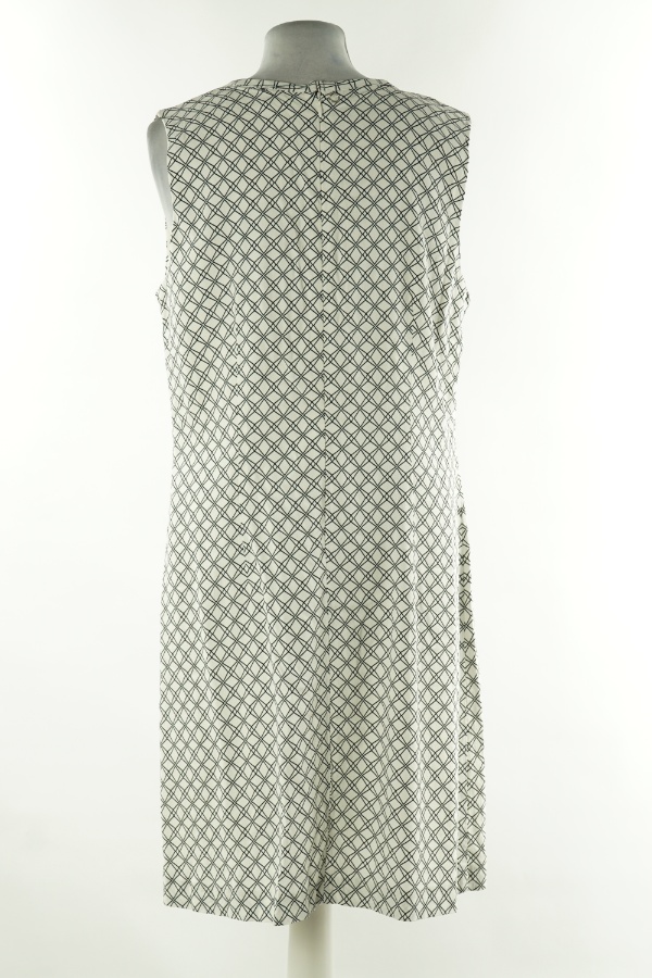 Sukienka biała w czarne wzory - STOCKH zdjęcie 2