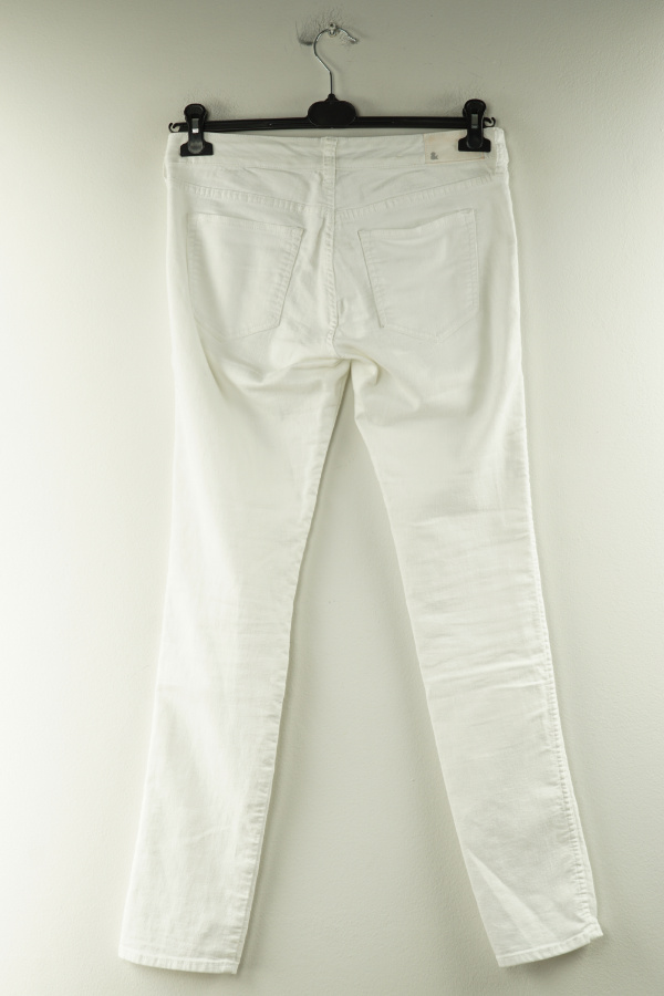 Spodnie białe jeansowe elastyczne, H&M - H&M zdjęcie 2
