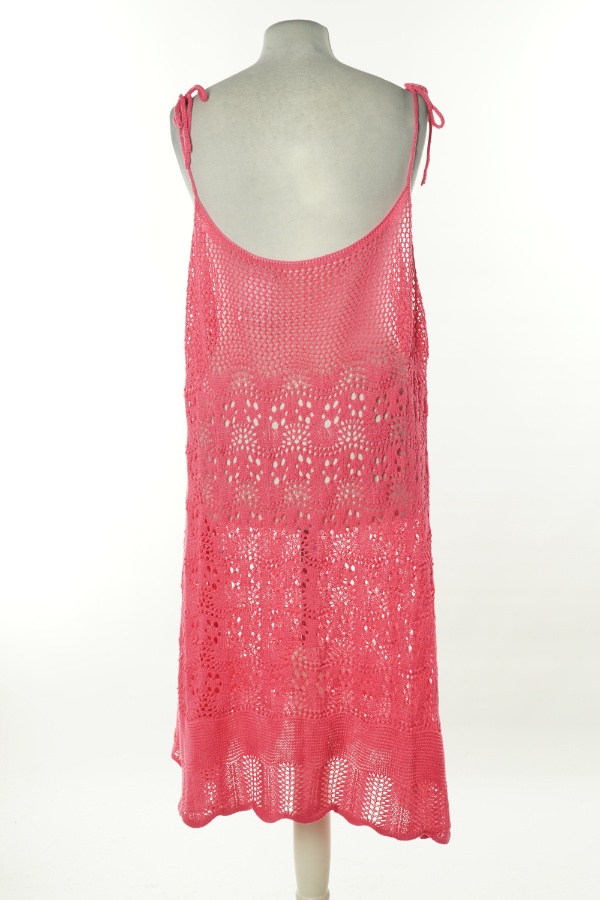 Sukienka różowa ażurowa - SHEIN zdjęcie 2