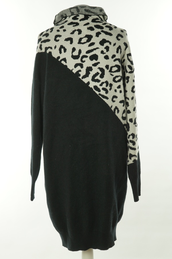 Sukienka biało-czarna w cętki - SHEIN zdjęcie 2