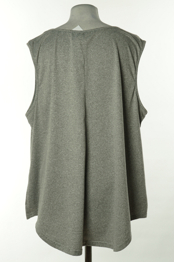 Koszulka szara w biały napis - BRAK METKI Z NAZWĄ PRODUCENTA zdjęcie 2