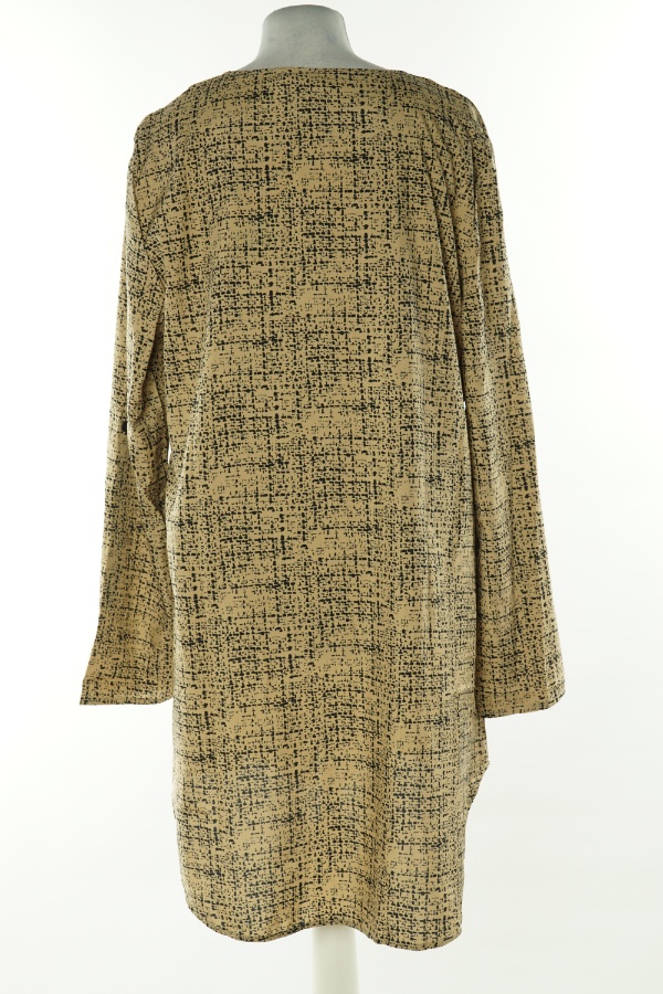 Sukienko-tunika beżowa w czarne ciapki - BRAK METKI Z NAZWĄ PRODUCENTA zdjęcie 2