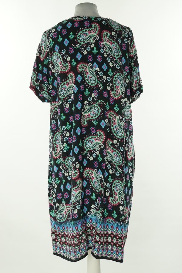 Sukienka czarna wzorzysta - M&CO zdjęcie 2