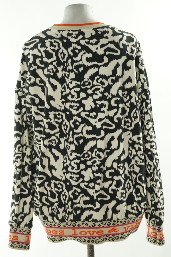 Bluza biało-czarna wzorzysta cienka - MADE IN ITALY zdjęcie 2