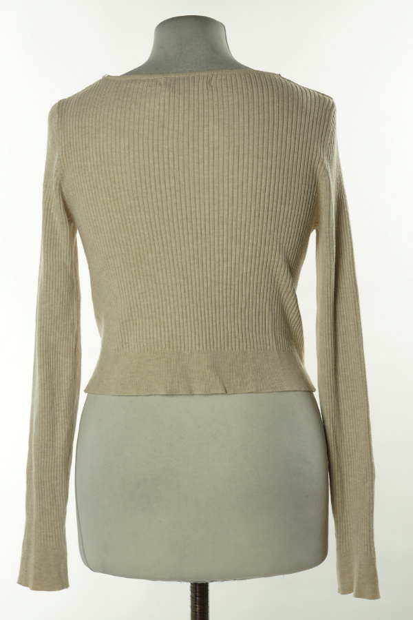 Top beżowy prążkowany - HOUSE BRAND zdjęcie 2