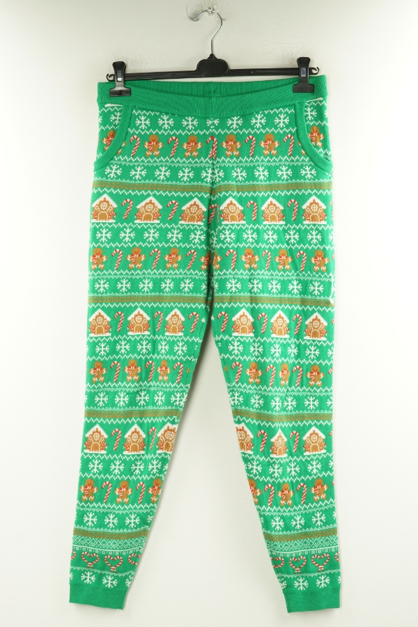Spodnie zielonwe sweterkowe świąteczne - PRIMARK zdjęcie 1