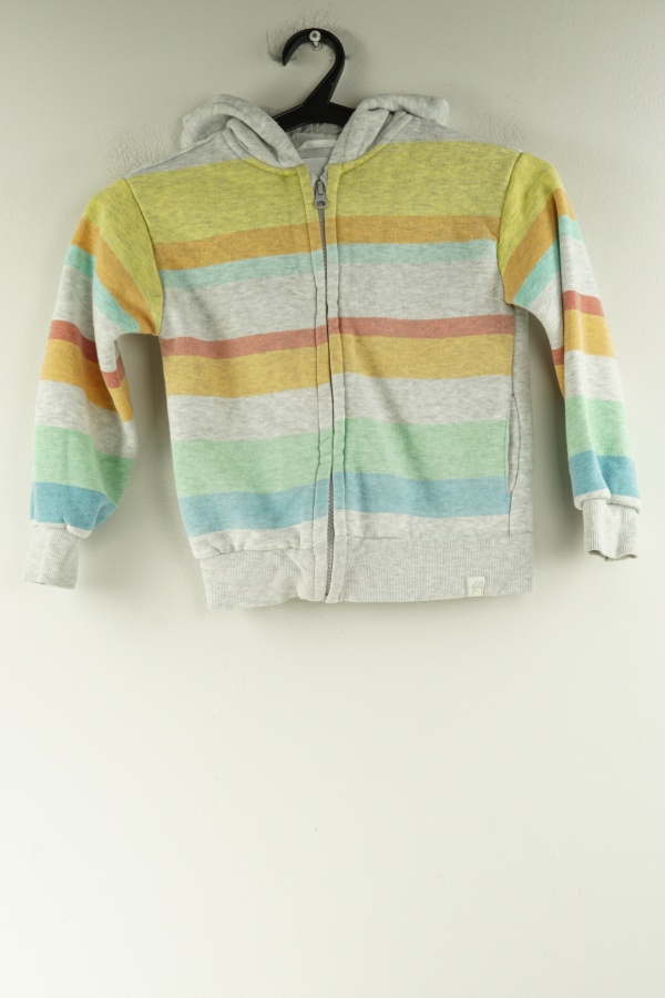 Bluza szara w paski - LEIGH TUCKER zdjęcie 1