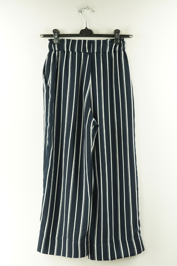 Spodnie granatowe w białe paski H&M - H&M zdjęcie 2