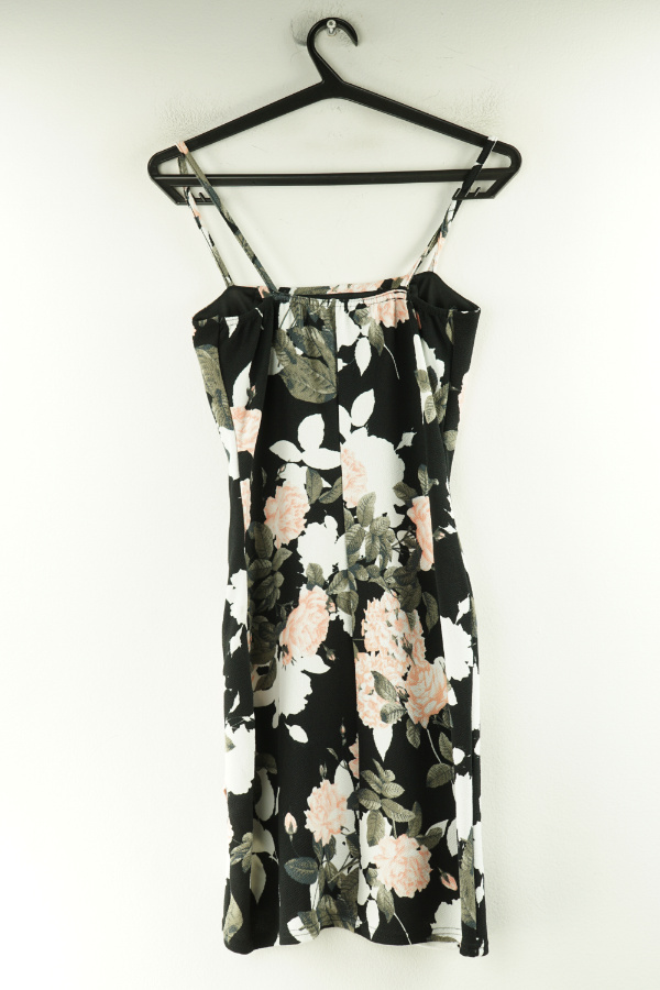 Sukienka czarna w kwiaty - PARISIAN COLLECTION zdjęcie 2