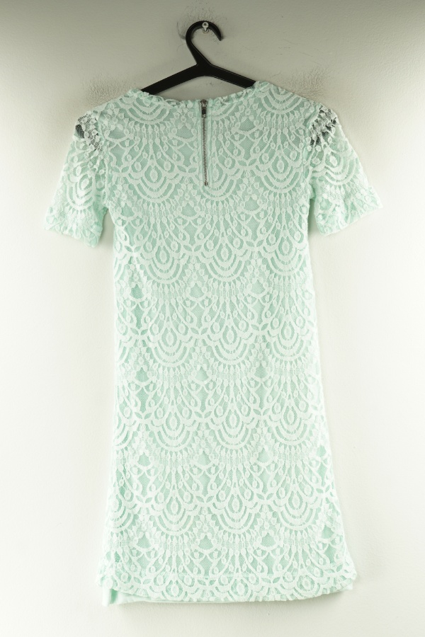 Sukienka miętowa koronkowa - H&M zdjęcie 2