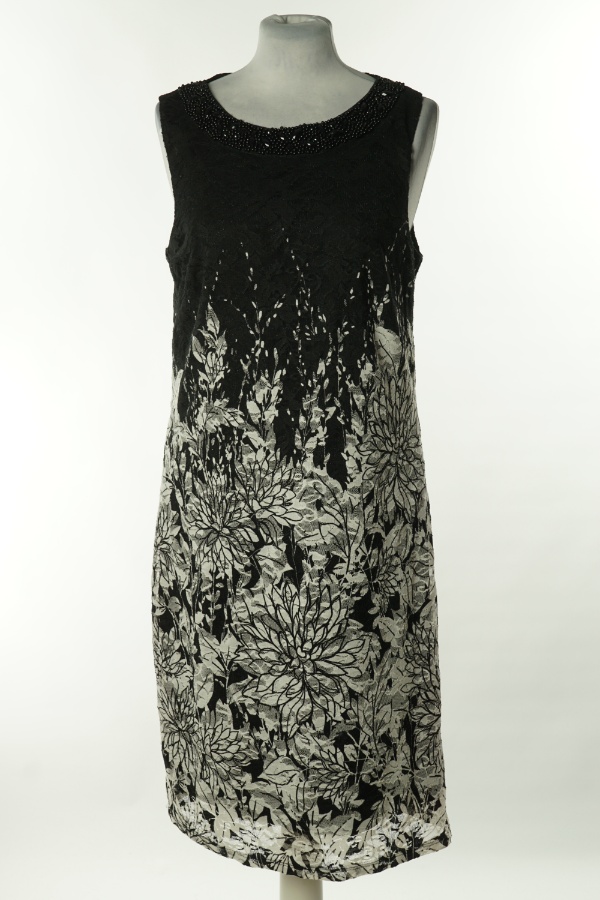 Sukienka czarno-biała koronkowa - ROMAN zdjęcie 1