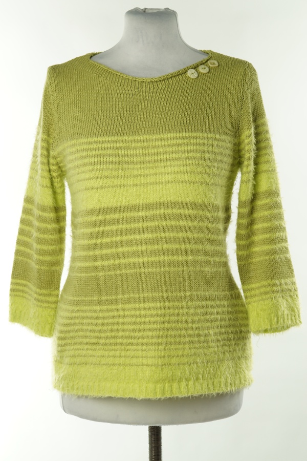 Sweter zielony w paski - PER UNA zdjęcie 1