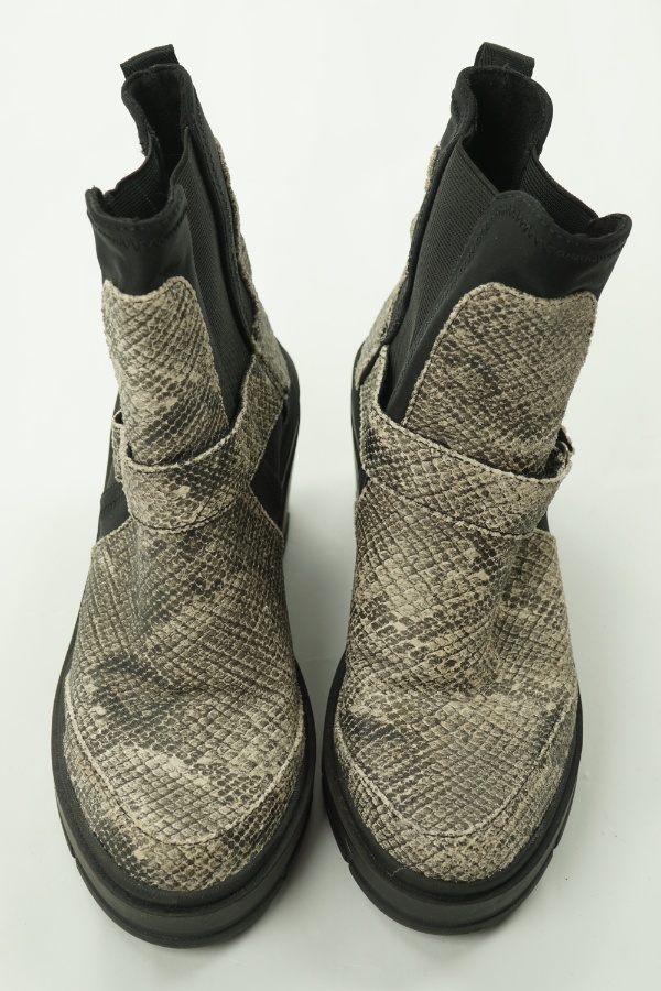 Botki szare w wężowy wzór - BRAK METKI Z NAZWĄ PRODUCENTA zdjęcie 2