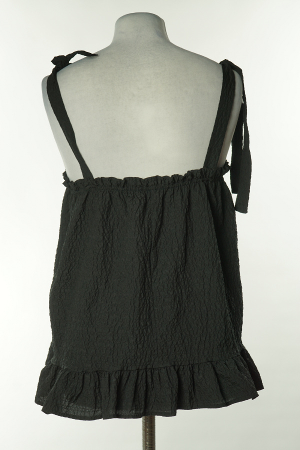 Bluzka czarna z marszczoną fakturą - GEORGE zdjęcie 2