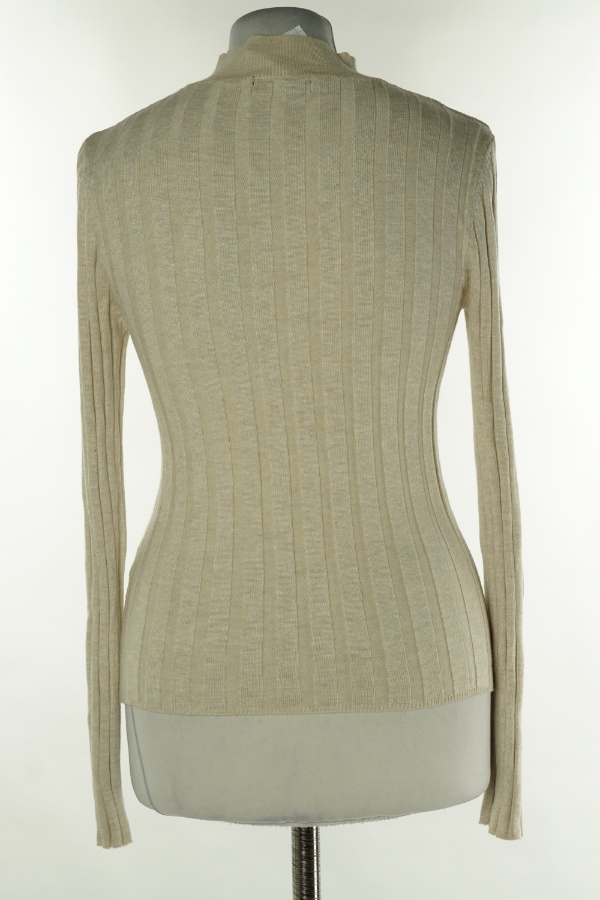 Sweter beżowy ze stójką - STRADIVARIUS zdjęcie 2