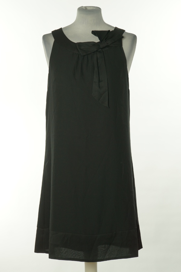 Sukienka czarna luźna z kokardką, H&M - H&M zdjęcie 1