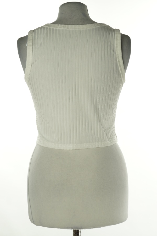 Top biały prążkowany - SHEIN zdjęcie 2