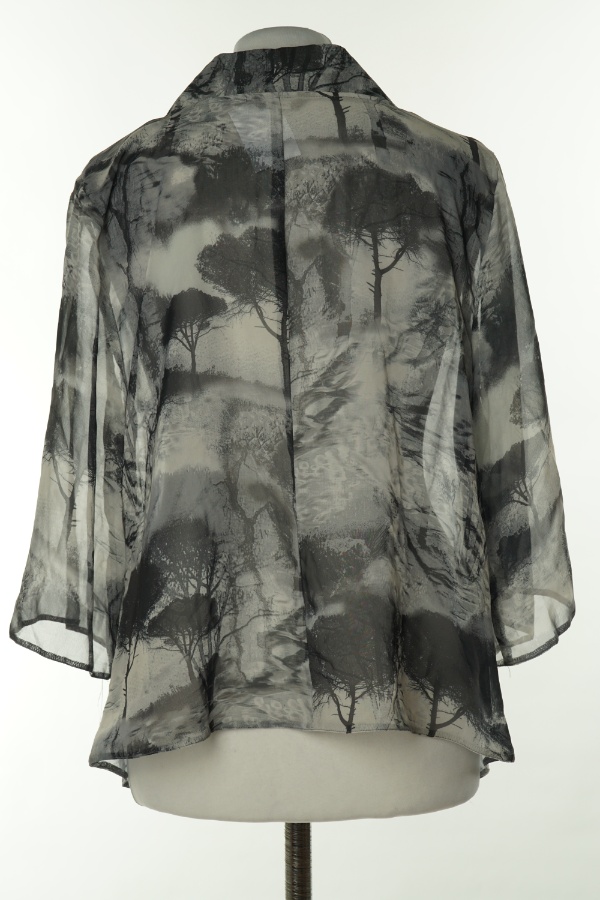 Narzutka szara z wiązaniem - GEORGE zdjęcie 2