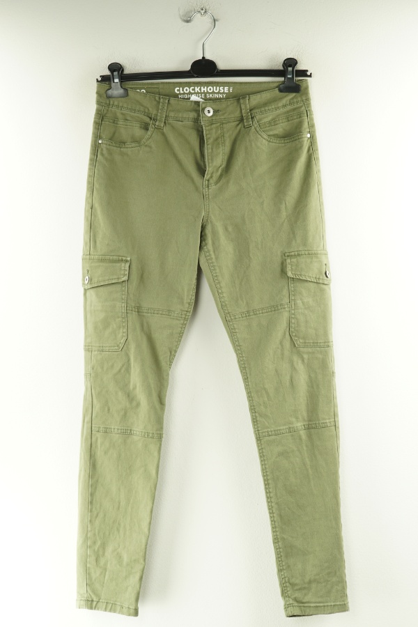 Spodnie zielone jeansowe z kieszeniami - C&A zdjęcie 1