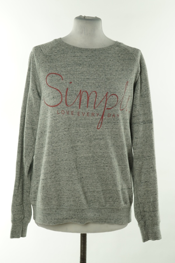Bluza szara napis - AMISU zdjęcie 1