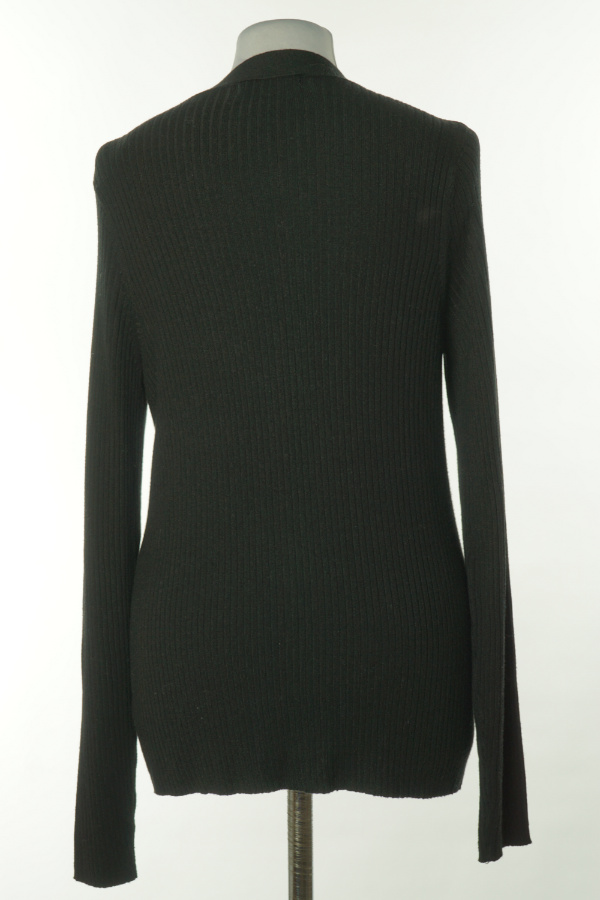 Kardigan czarny prążkowany - F&F zdjęcie 2