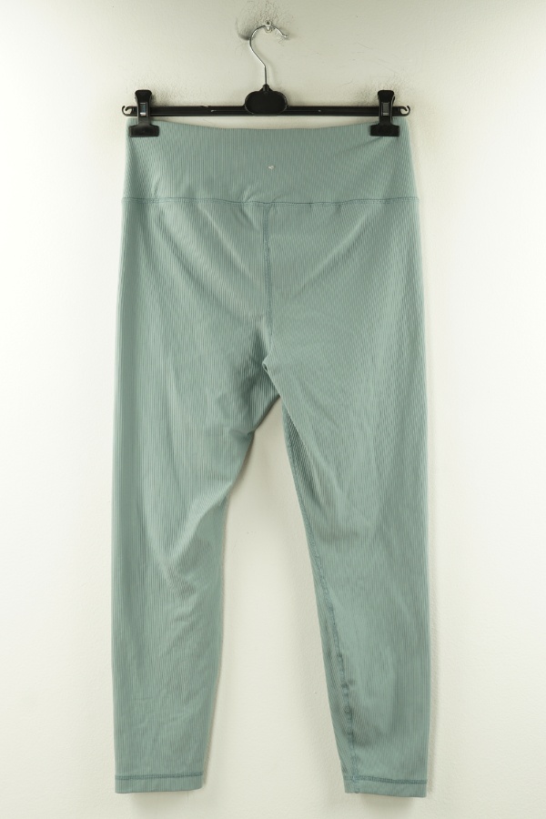 Legginsy seledynowe prążkowane sportowe - REFLEX zdjęcie 2