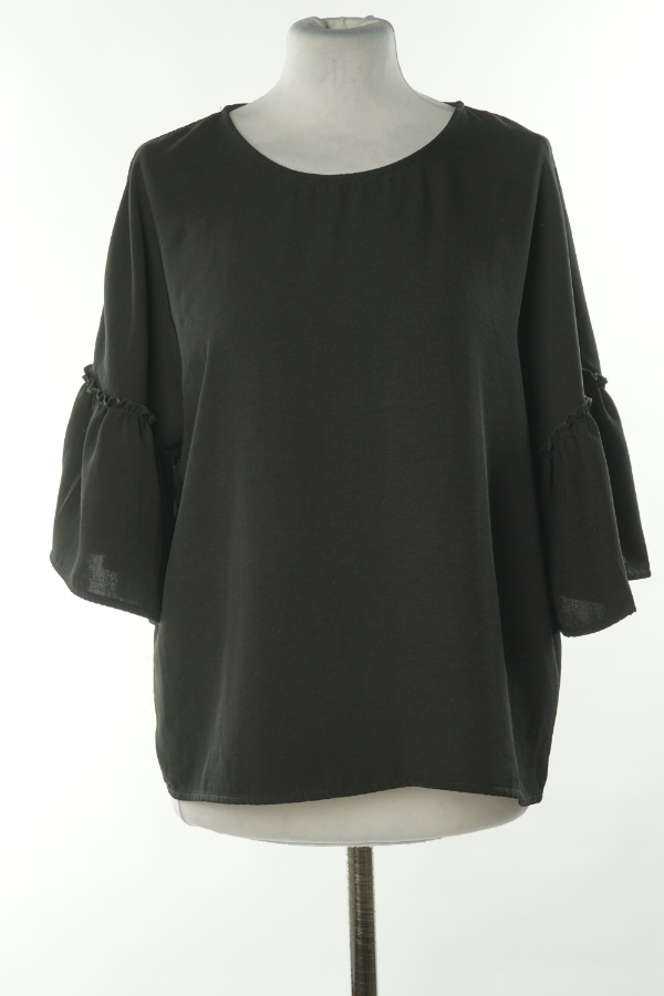 Bluzka czarna gładka - STRADIVARIUS zdjęcie 1