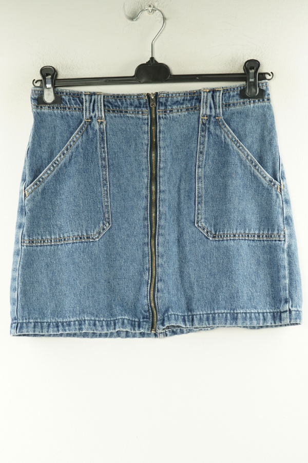 Spódnica niebieska na suwak jeansowa, HOLLISTER - HOLLISTER zdjęcie 1