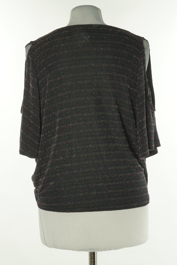 Bluzka czarna z kolorową nitką - NEW LOOK zdjęcie 2