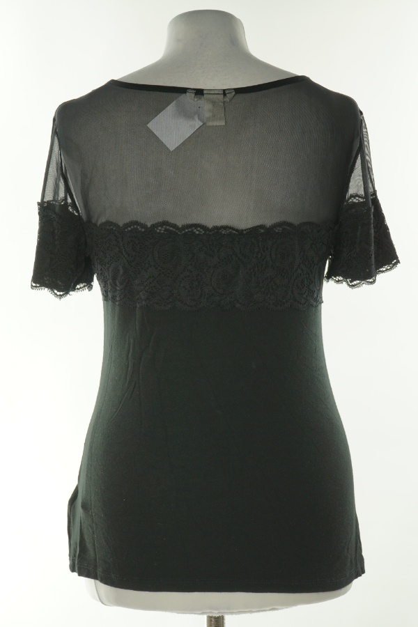 Bluzka czarna z koronką, H&M - H&M zdjęcie 2