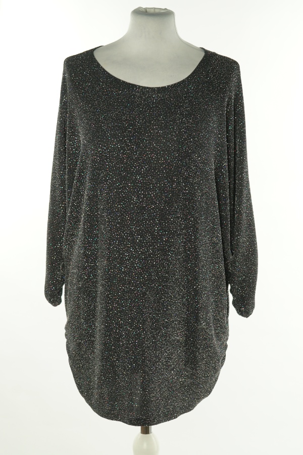 Bluzka czarna z połyskującą nitką - QUIZ zdjęcie 1
