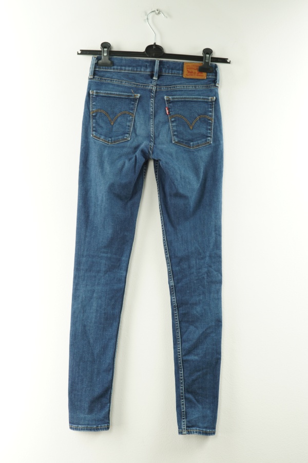 Spodnie granatowe jeansowe super skinny - LEVI'S zdjęcie 2