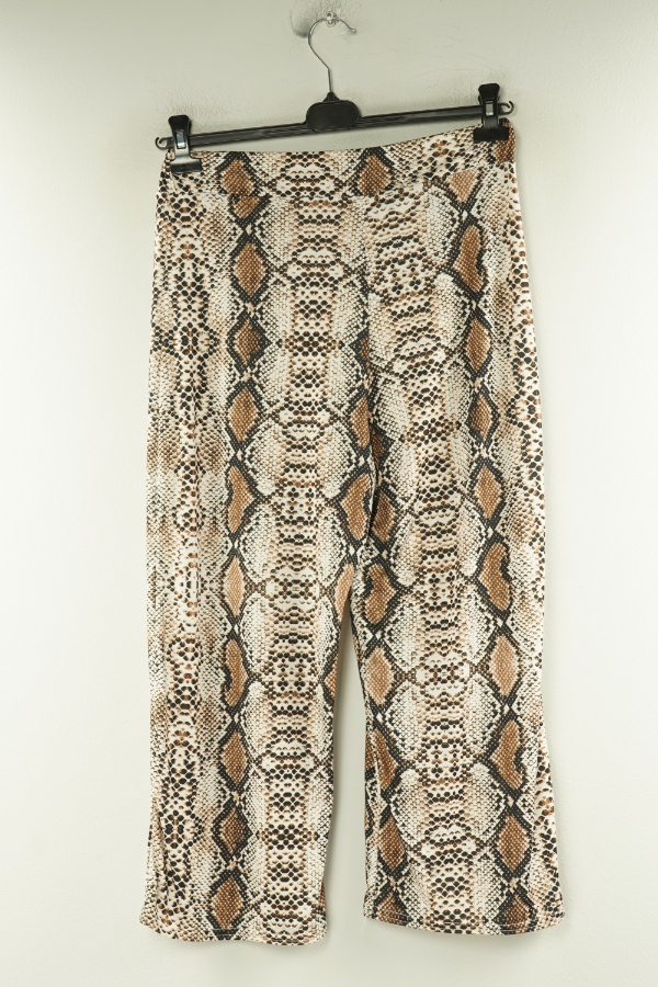 Spodnie materiałowe beżowe wężowe - BOOHOO zdjęcie 2