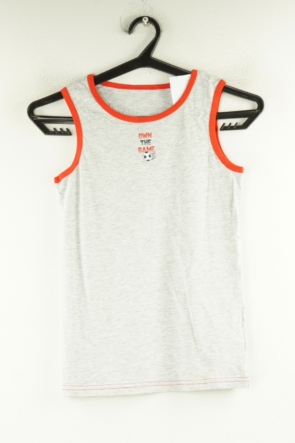 Bluzka szara z czerwonymi wstawkami i napisem - PRIMARK zdjęcie 1